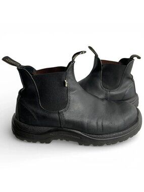 Blundstone 163 CSA Chelsea Steel Toe Work Boots Black Leather Men's 12